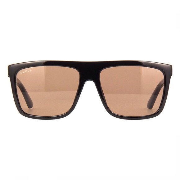 NEW GUCCI MEN'S SUNGLASSES GG0748S 002 BLACK BROWN GUCCI EYEWEAR - Picture 2 of 4